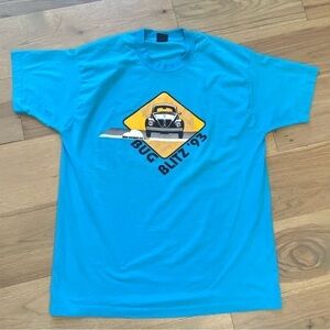 Vintage 1993 VW MoKan Volkswagen Club Bug Blitz Single Stitch Tee Shirt XXL